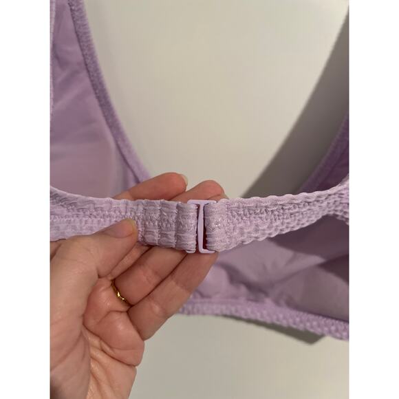 Aerie Jacquard Voop Plunge Bikini Top – Size XL - Picture 3 of 4